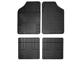 PCCUNI0040 PATRON Комплект автомобильных ковриков резиновых универсальных, черного цвета, без перемычки, 4 предмета